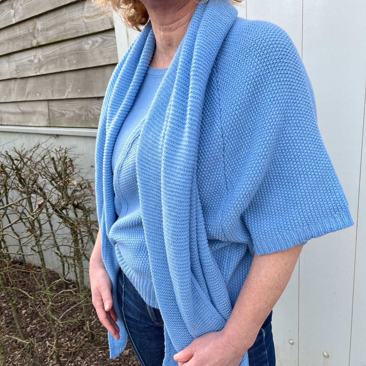 Adrienne sjaal skyblue.