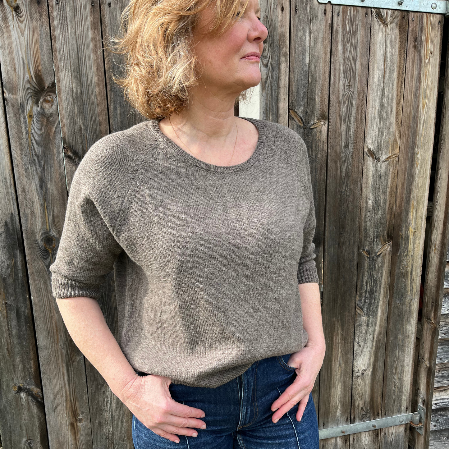 Camilla trui natural mocha.