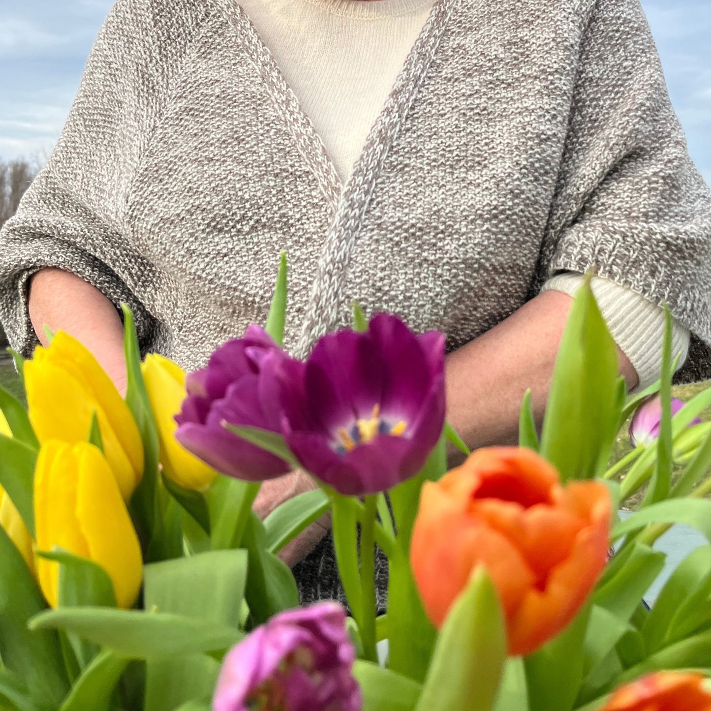 Lydie vest natural white mocha.