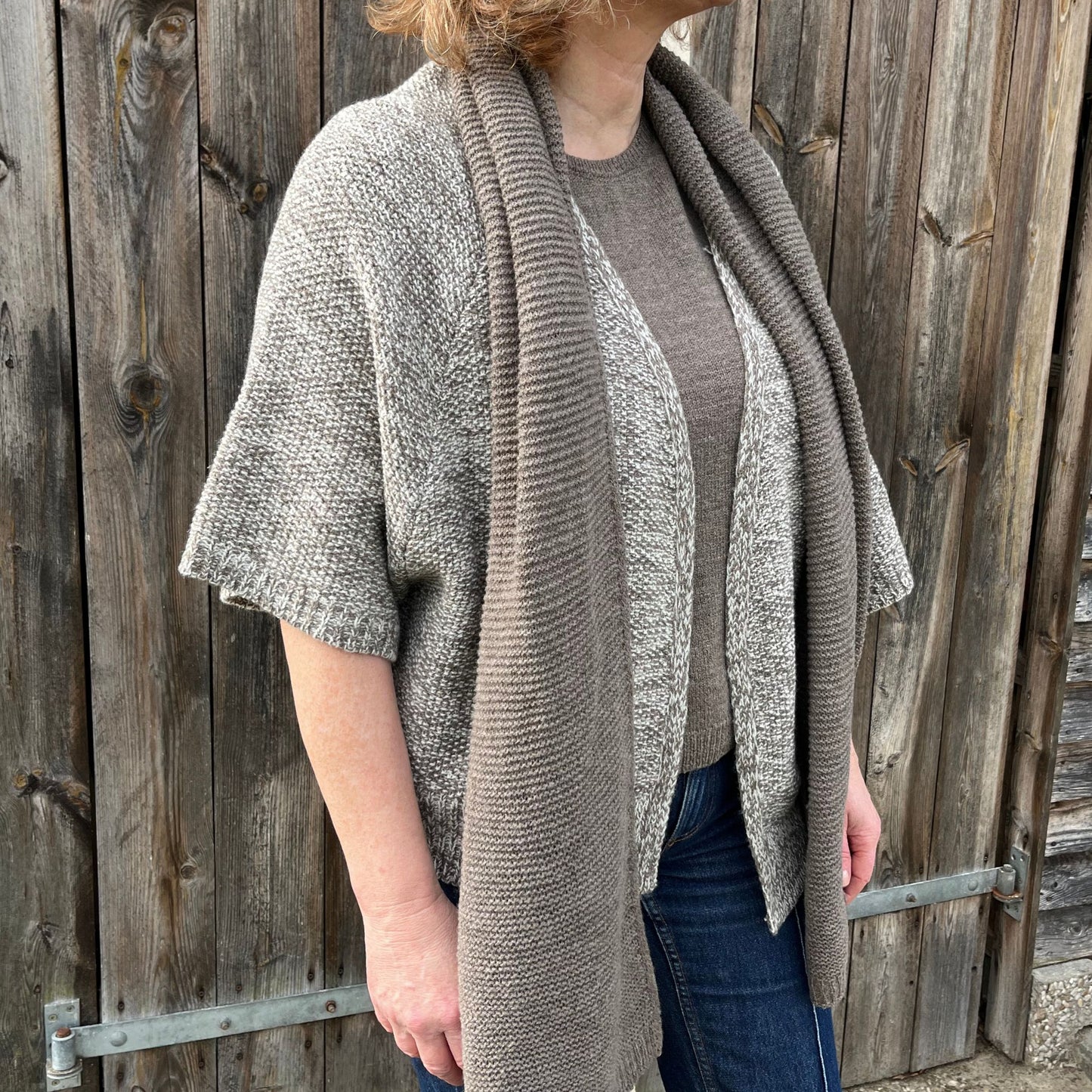 Lydie vest natural white mocha.