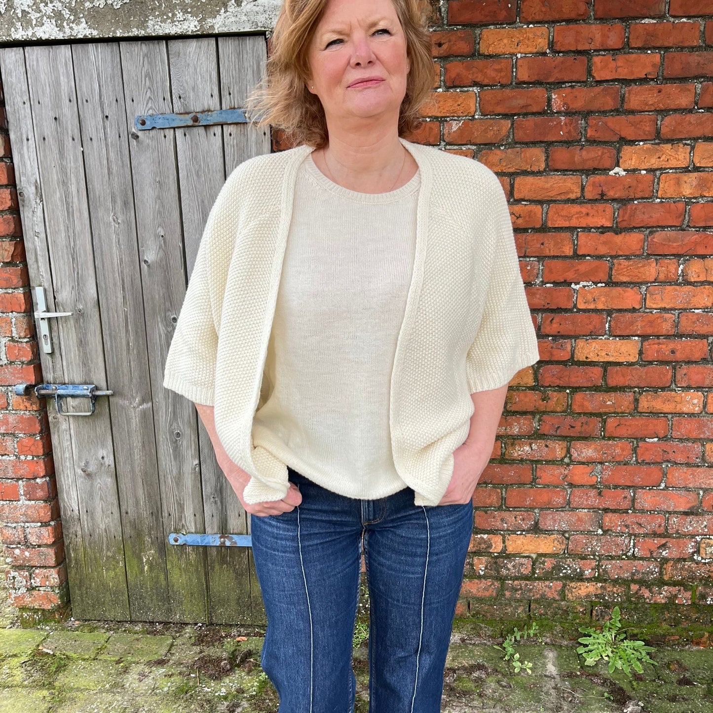 Lydie vest natural white.